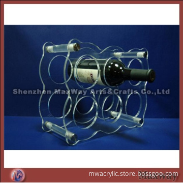 Clear Luxurient Acrylic/Perspex Red Wine/Champagne Display/Holder Rack